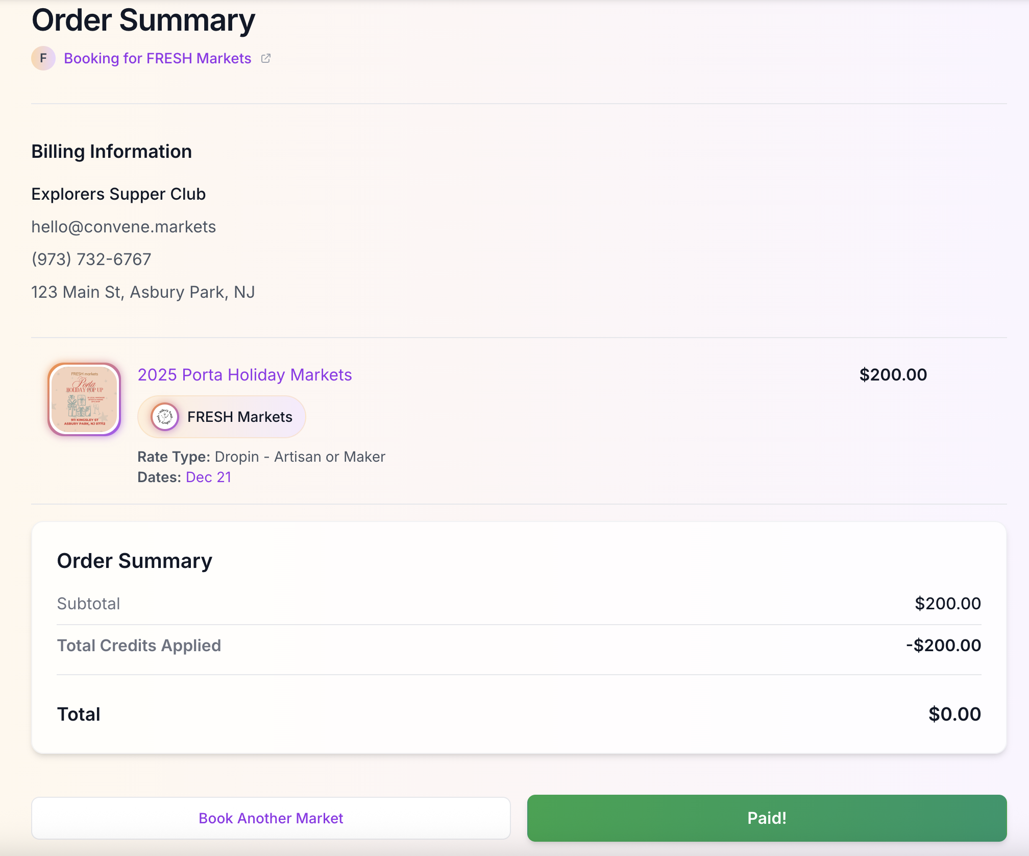 Food vendor at market